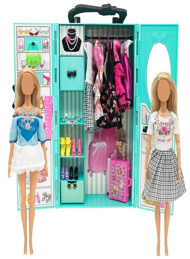 SOTOGO 41 Pieces Doll Clothes and Accessories for 11.5 Inch Dolls Clothes Include 11 Sets Dolls Fashion Handmade Doll Dresses and Accessories - Image 3